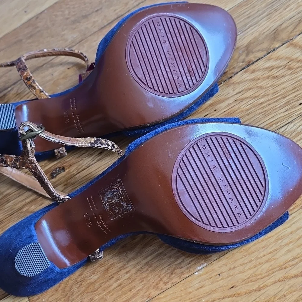 Chie Mihara Blue and Pink Heeled Shoes - Picture 5 of 9